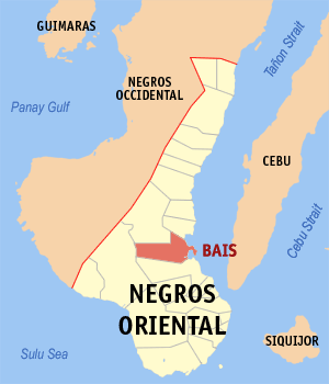 Bais City locator map
