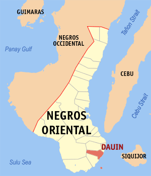 Locator map of Dauingros Oriental, Philippines