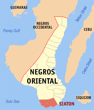 Locator map of Siaton, Negros Oriental, Philippines