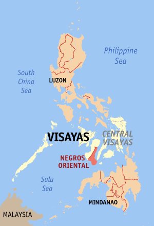 Map of Negros Oriental, Philippines